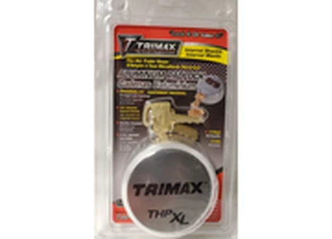 Trimax Locks TRIMAX   SILVER SOLID ALUMINUM HOCKEY PUCK INTERNAL SHACKLE UNIVERSAL FIT